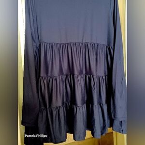 Navy Long Sleeve Top